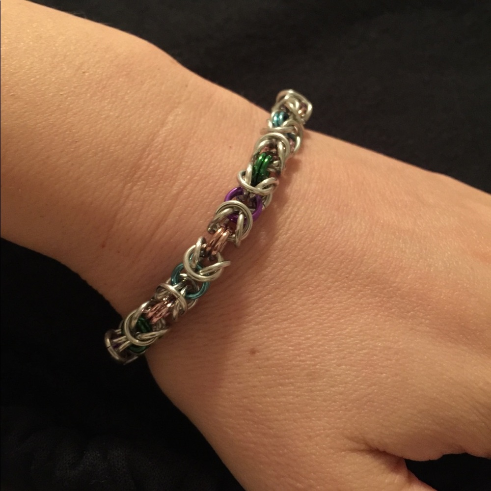 Byzantine Chainmail Bracelet - multicolored